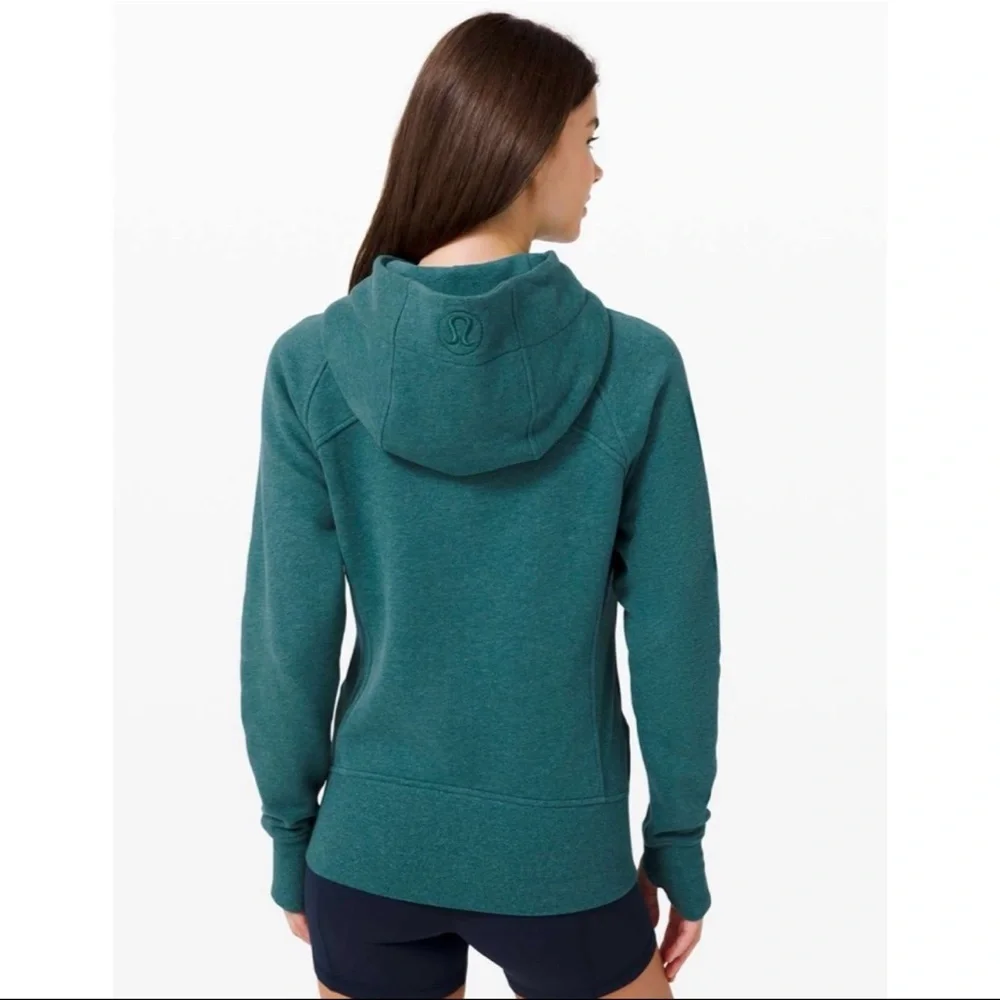 Lululemon Scuba Hoodie Cotton Fleece Heathered Desert Teal Size 4